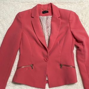 Blazer, Color is Salmon. Size is 4 but fits like a 2
